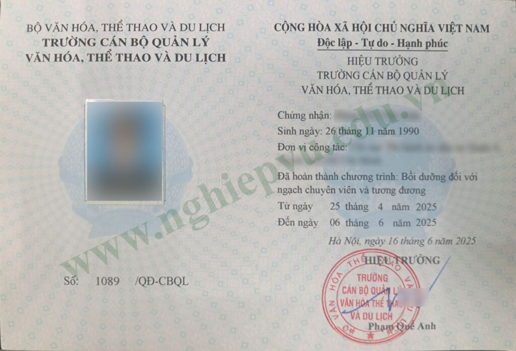 Bồi dưỡng đối với ngạch chuyên viên và tương đương - Nghiệp vụ UEED