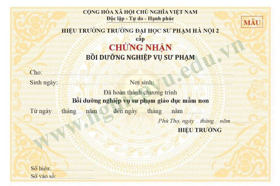 Bồi dưỡng nghiệp vụ sư phạm giáo dục mầm non - Nghiệp vụ UEED