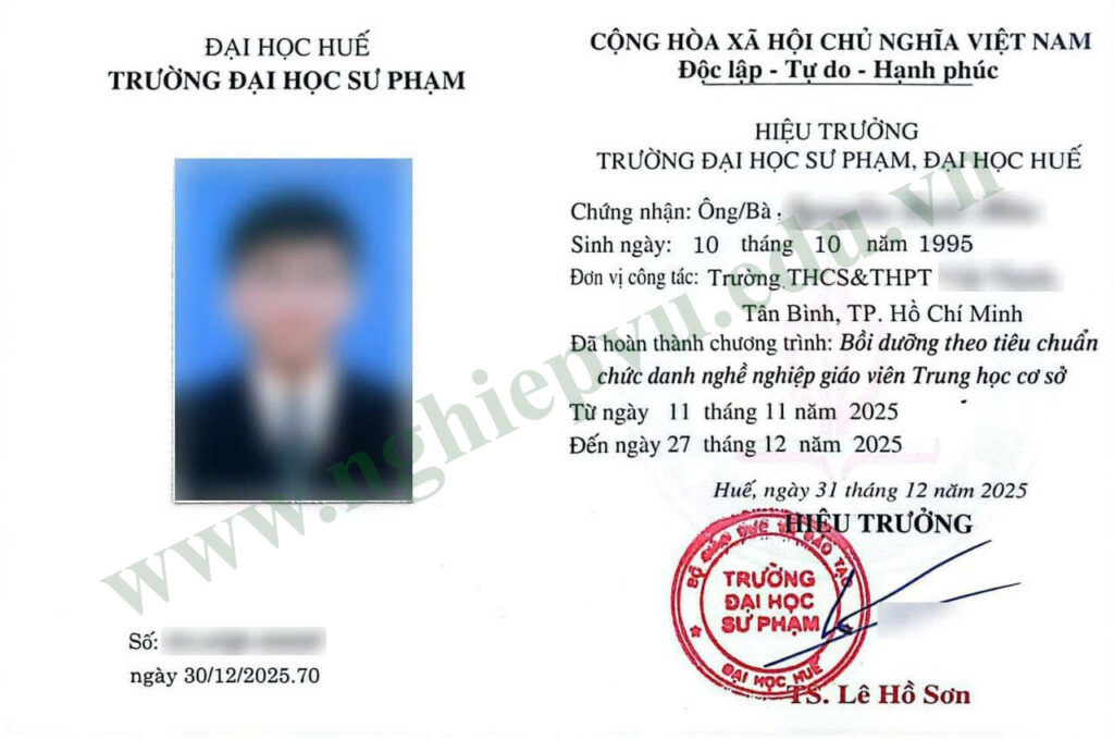 Chức danh nghề nghiệp giáo viên THCS - Nghiệp vụ UEED