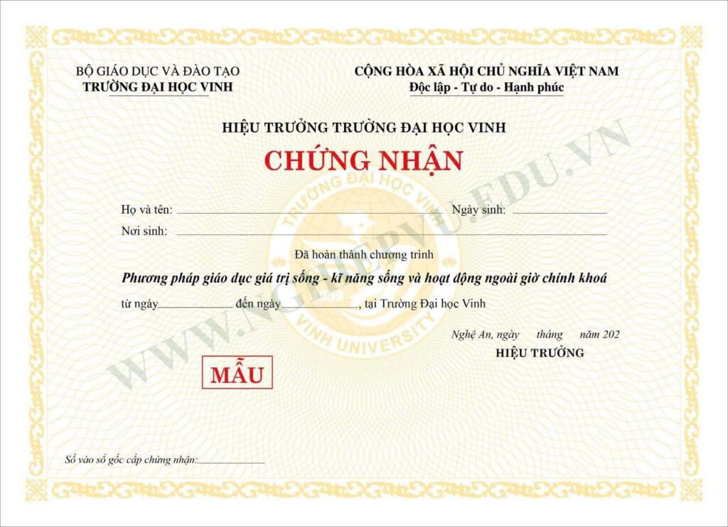 Giá trị sống, kỹ năng sống 2025 - Nghiệp vụ UEED