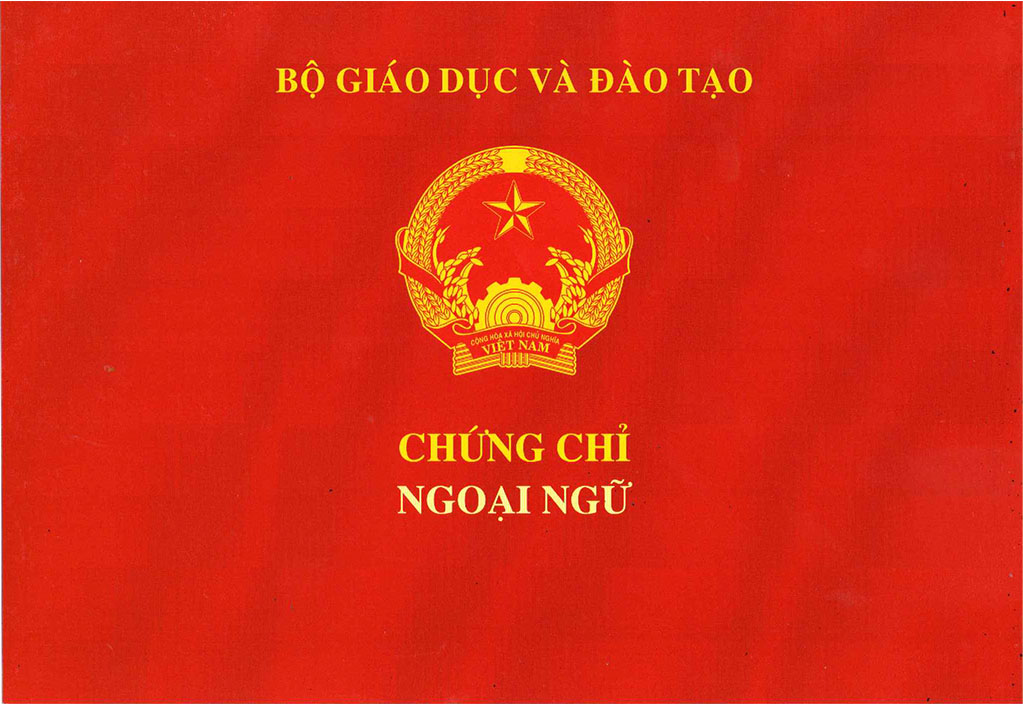 Mẫu chứng chỉ tiếng Anh B2 - Trung tâm đào tạo kỹ năng và nghiệp vụ UEED