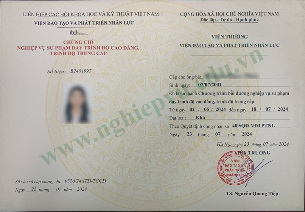 NVSP dạy trình độ cao đẳng, trung cấp - Nghiệp vụ UEED