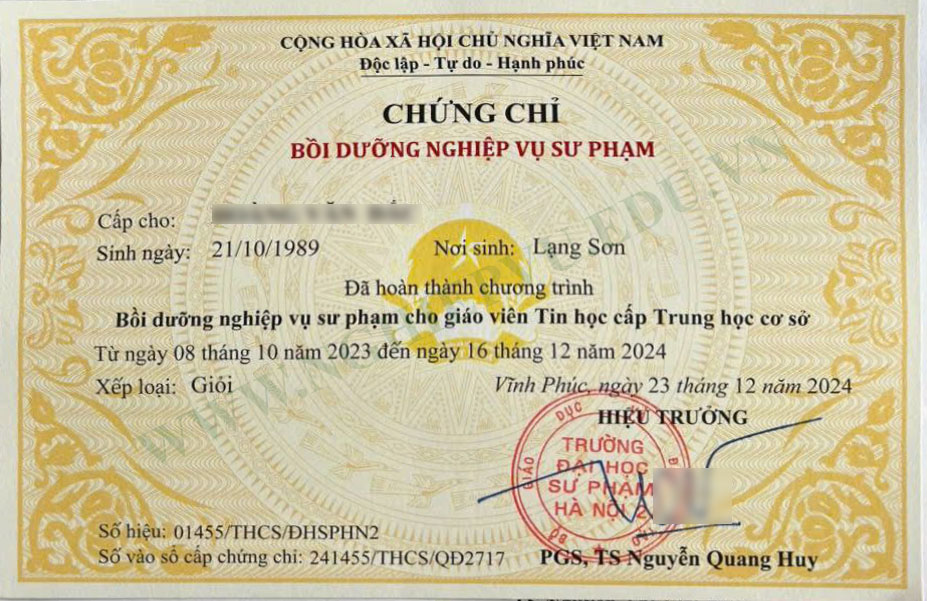 NVSP giáo viên Tin học cấp THCS - Nghiệp Vụ UEED