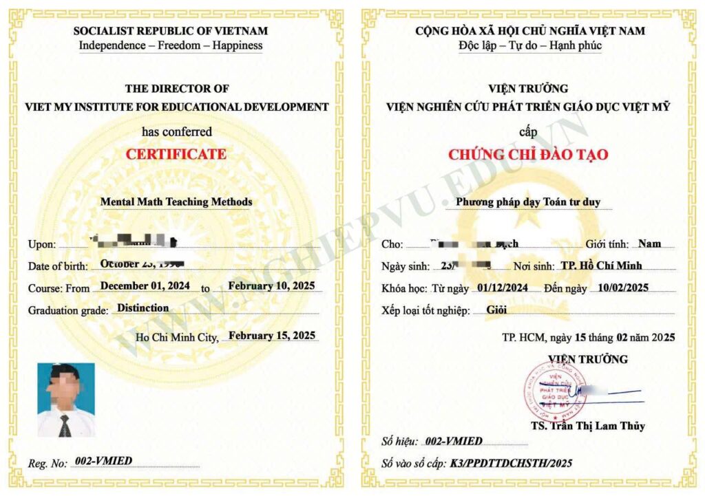 Phương pháp dạy toán Tư duy - Nghiệp vụ UEED