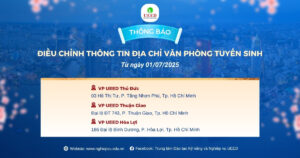 THÔNG BÁO ĐIỀU CHỈNH THÔNG TIN ĐỊA CHỈ CÁC VĂN PHÒNG TUYỂN SINH
