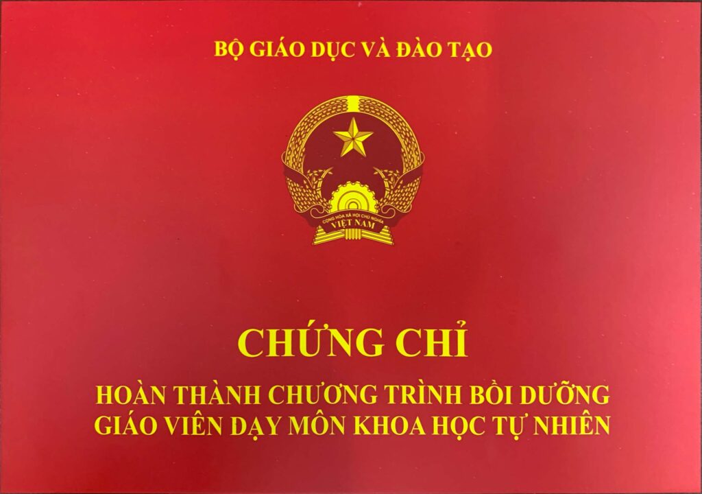 chứng chỉ bồi dưỡng giáo viên THCS dạy môn Khoa học tự nhiên - Trung tâm đào tạo kỹ năng và nghiệp vụ UEED