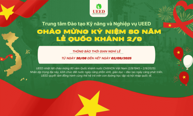 UEED Chào mừng kỷ niệm 80 năm Quốc khánh 2/9  – Thông báo lịch nghỉ lễ 2/9