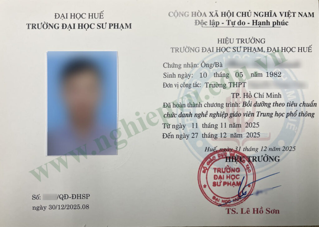 Chức danh nghề nghiệp giáo viên THPT - Nghiệp vụ UEED